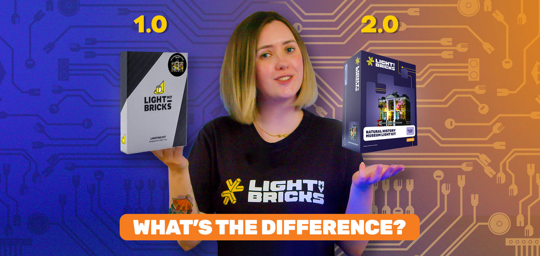What's the difference between Light My Bricks 1.0 and 2.0?