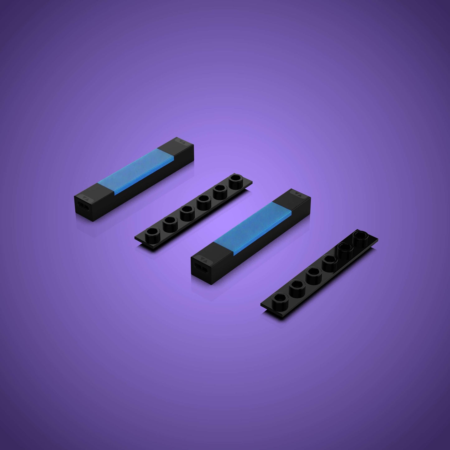 Meteor Light - Light Blue (2 Pack)