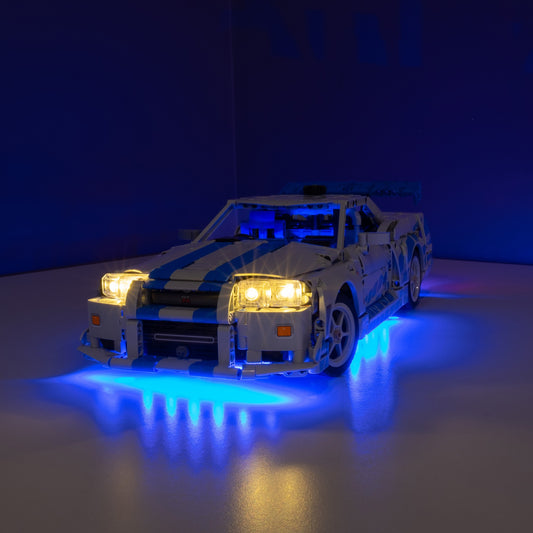 LEGO® 2 Fast 2 Furious Nissan Skyline GT-R (R34) Car #42210 DIY Light Bundle