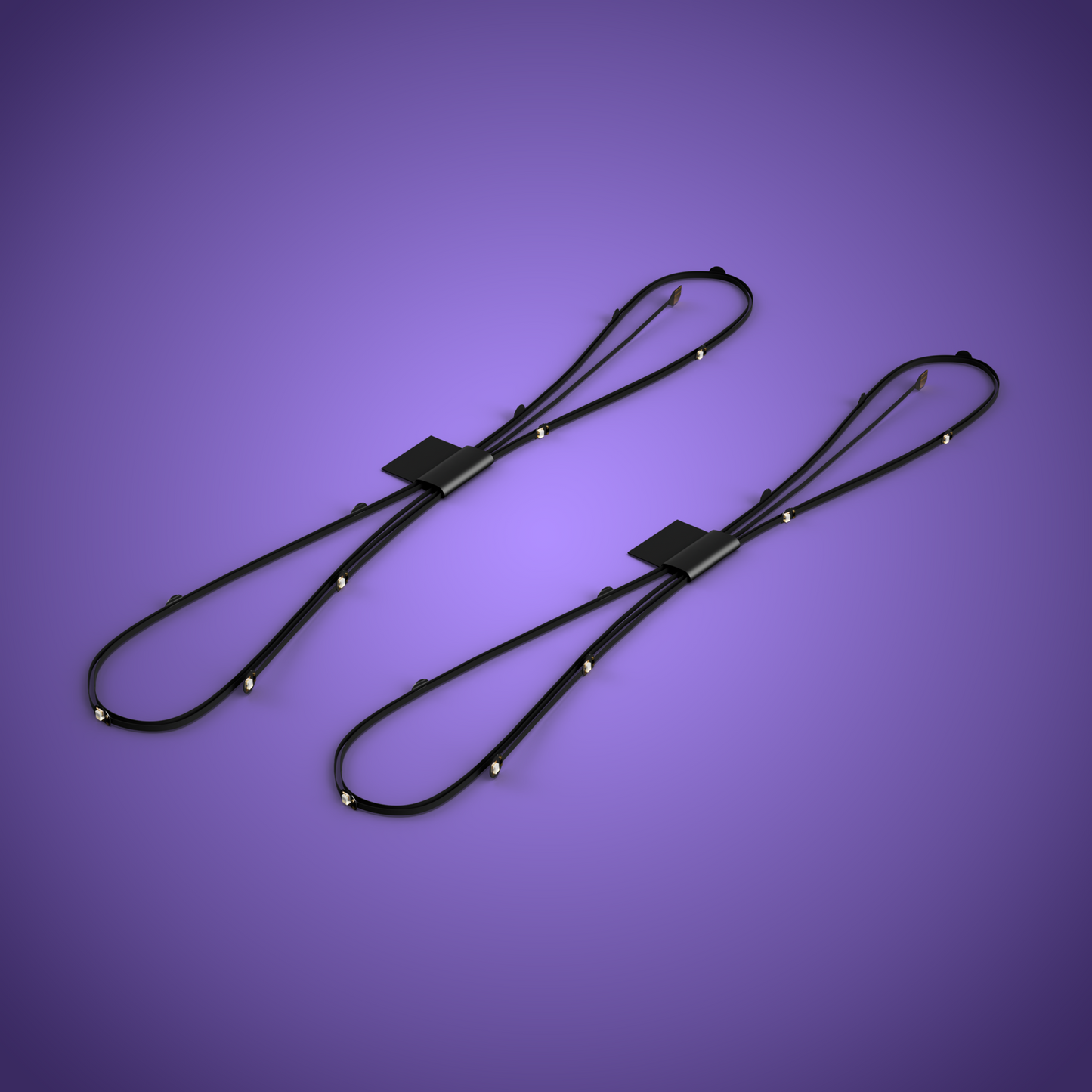 Astro Light String 10 LEDs (Black) - Multi Colour 30cm (2 Pack)