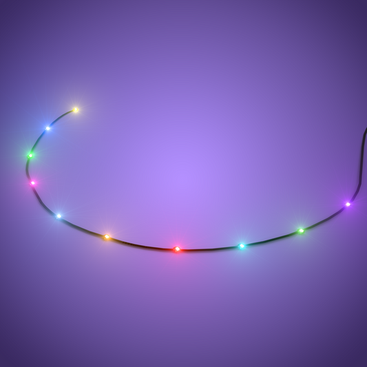 Astro Light String 10 LEDs (Black) - Multi Colour 30cm (2 Pack)