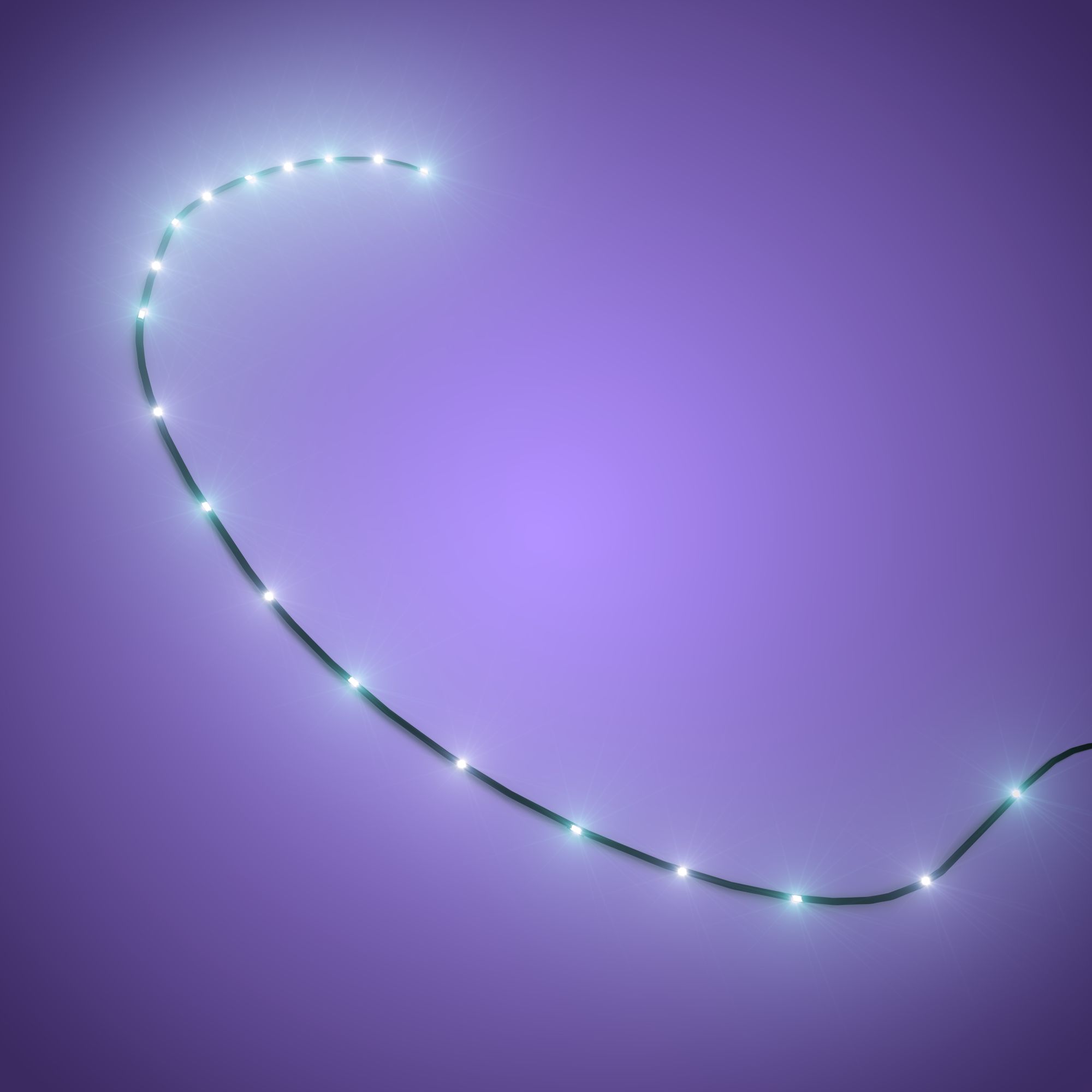Astro Light String Pulse Effect 19 LEDs - Light Blue 60cm (2 Pack ...
