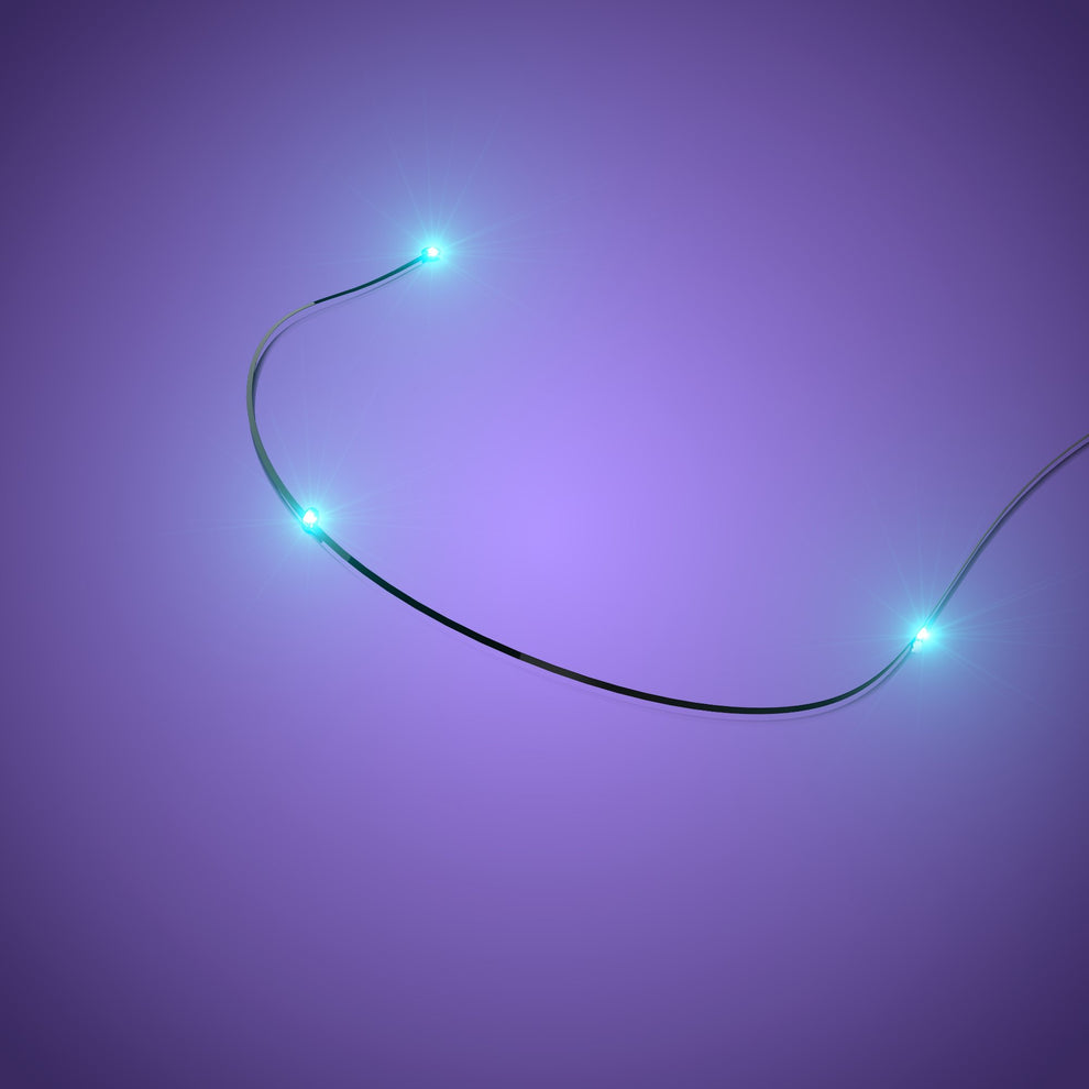 Astro Light String 3 LEDs Fork End - Light Blue 6.6cm | Light My Bricks ...