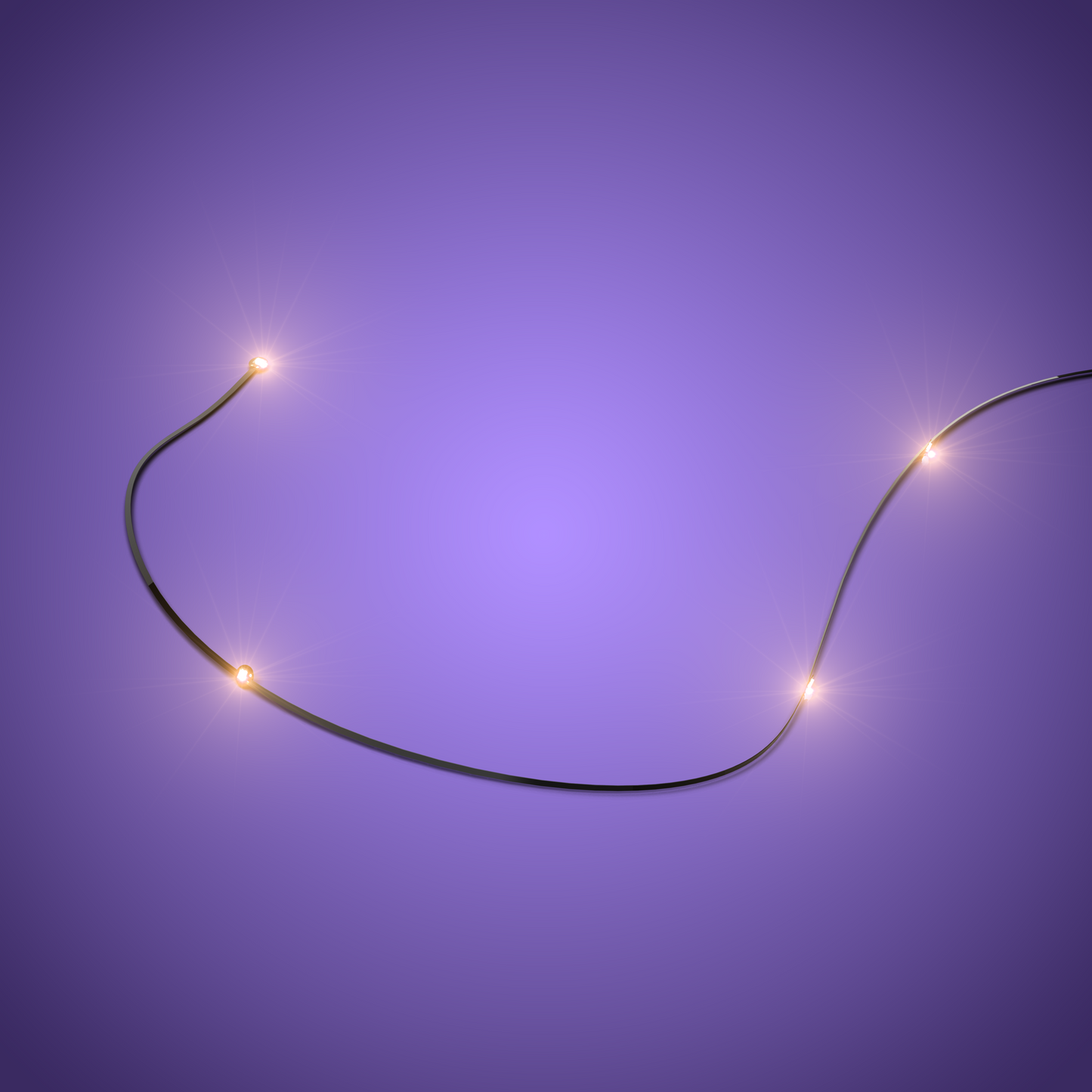 Astro Light String Flicker Effect 4 LEDs - Warm White 30cm (2 Pack)