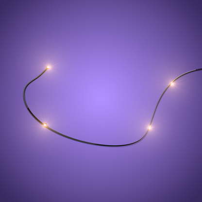 Astro Light String Flicker Effect 4 LEDs - Warm White 30cm (2 Pack)