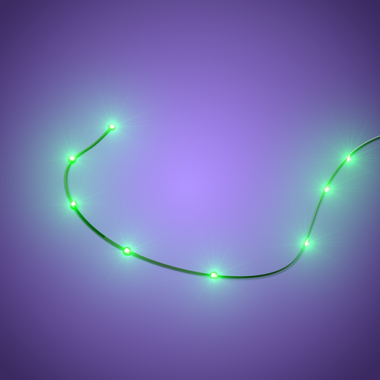 Astro Light String 8 LEDs Fork End - Green 15cm