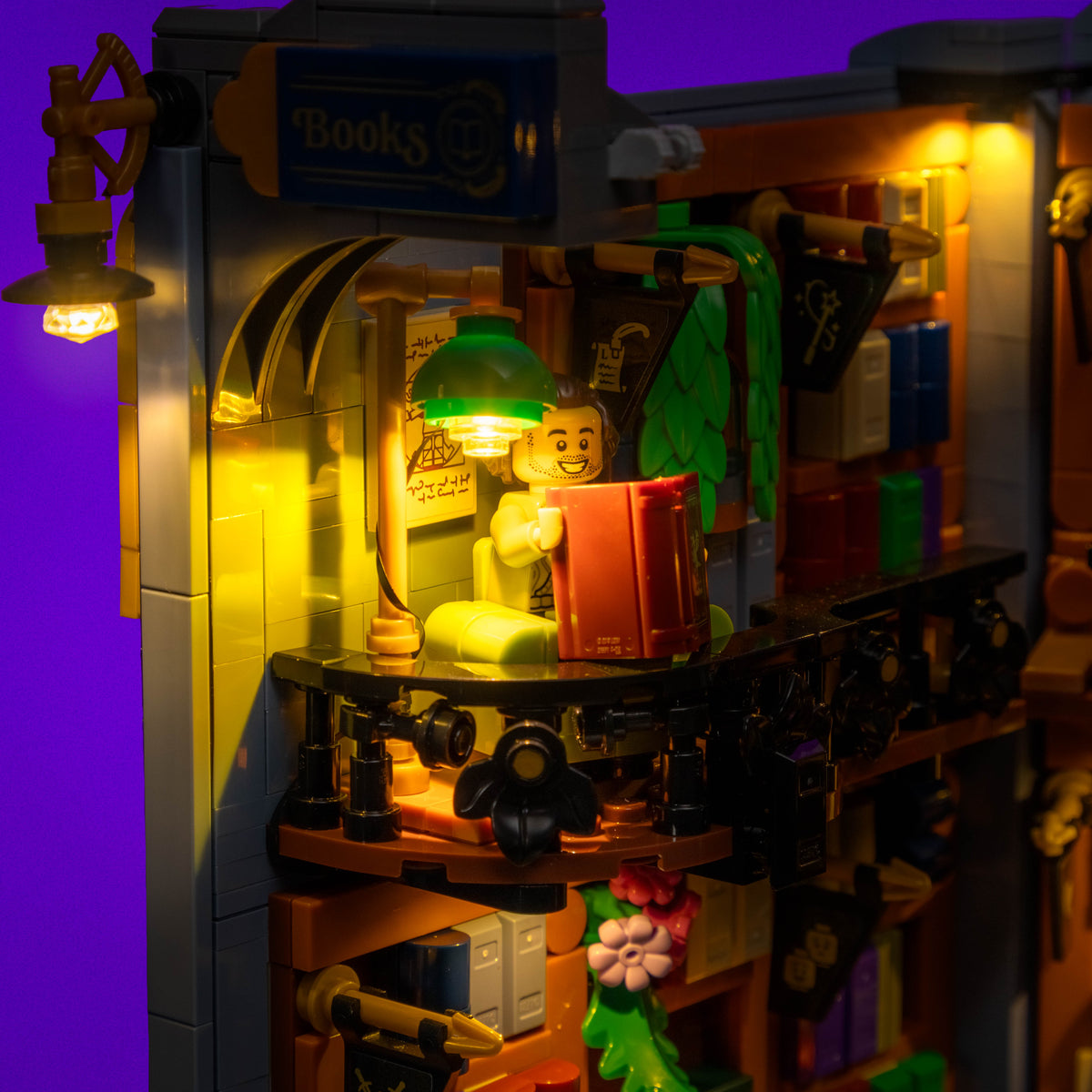 Coin lecture illuminé de LEGO® La librairie : book nook