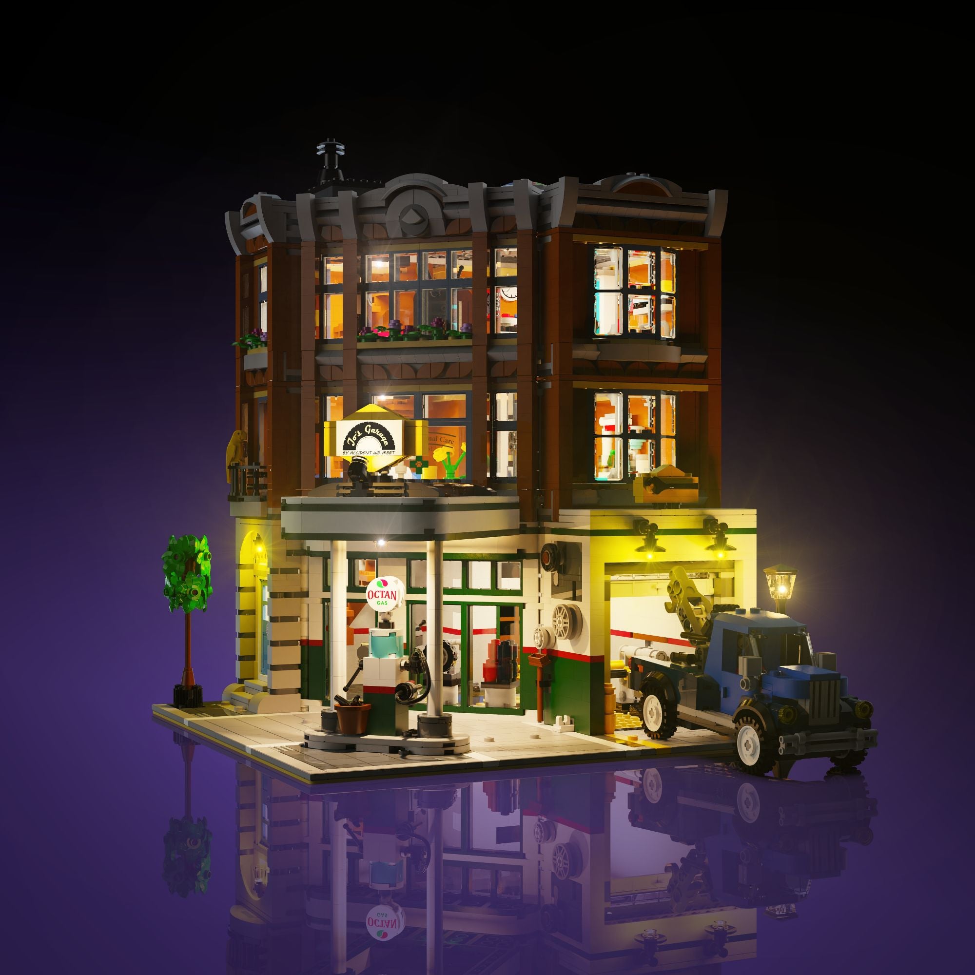 LMB 2.0 Light Kit for LEGO Corner Garage #10264 | Light My Bricks