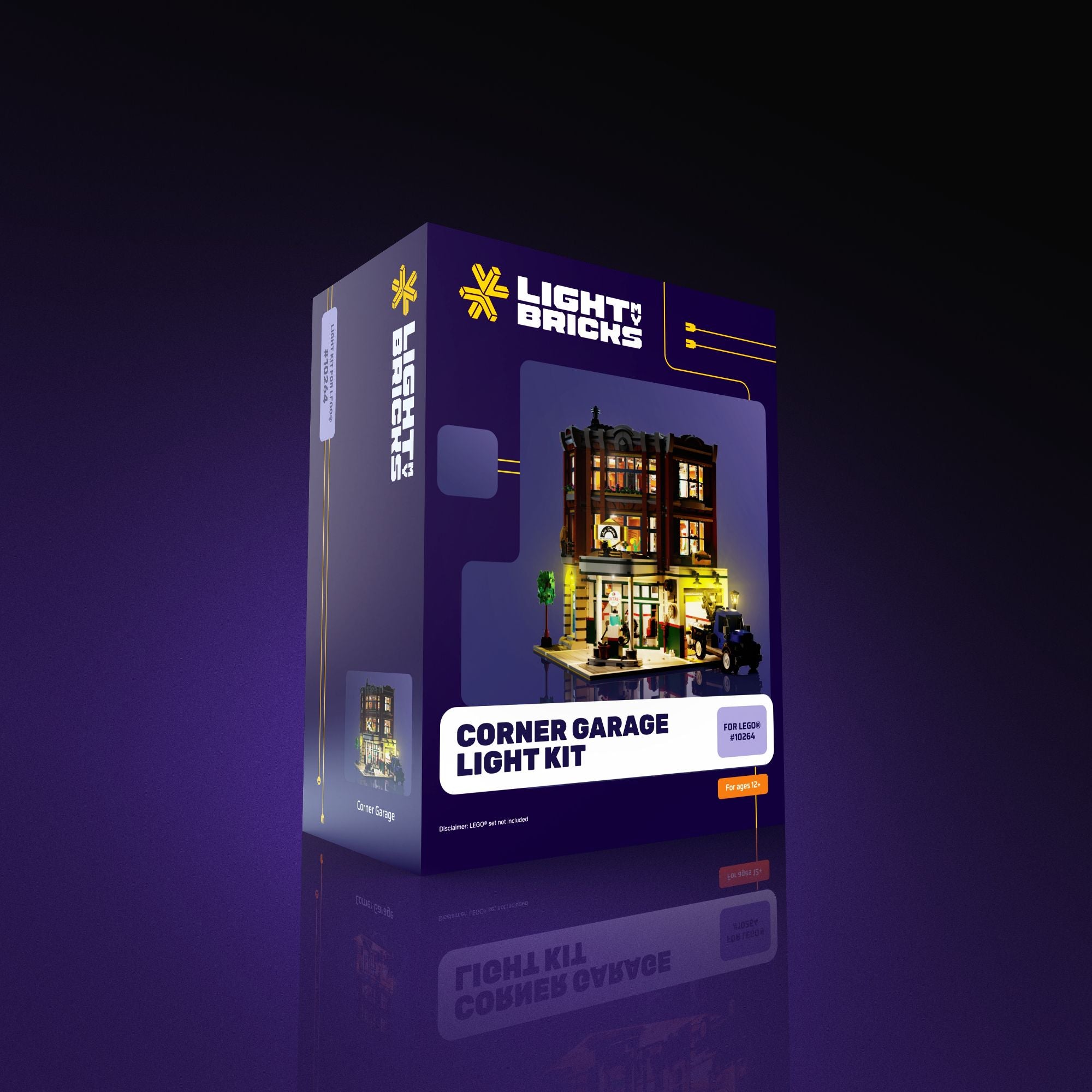 ムービングライト　2台セット LMB 2.0 Light Kit for LEGO Corner Garage #10264 | Light My Bricks