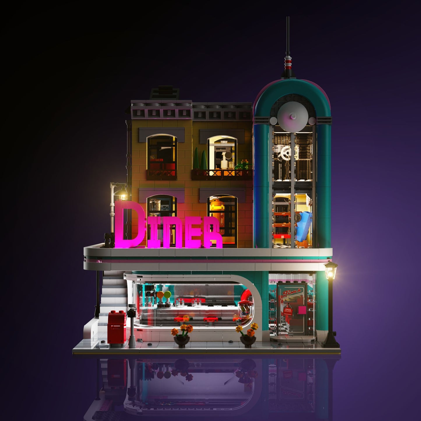 Light Kit for LEGO® Downtown Diner #10260
