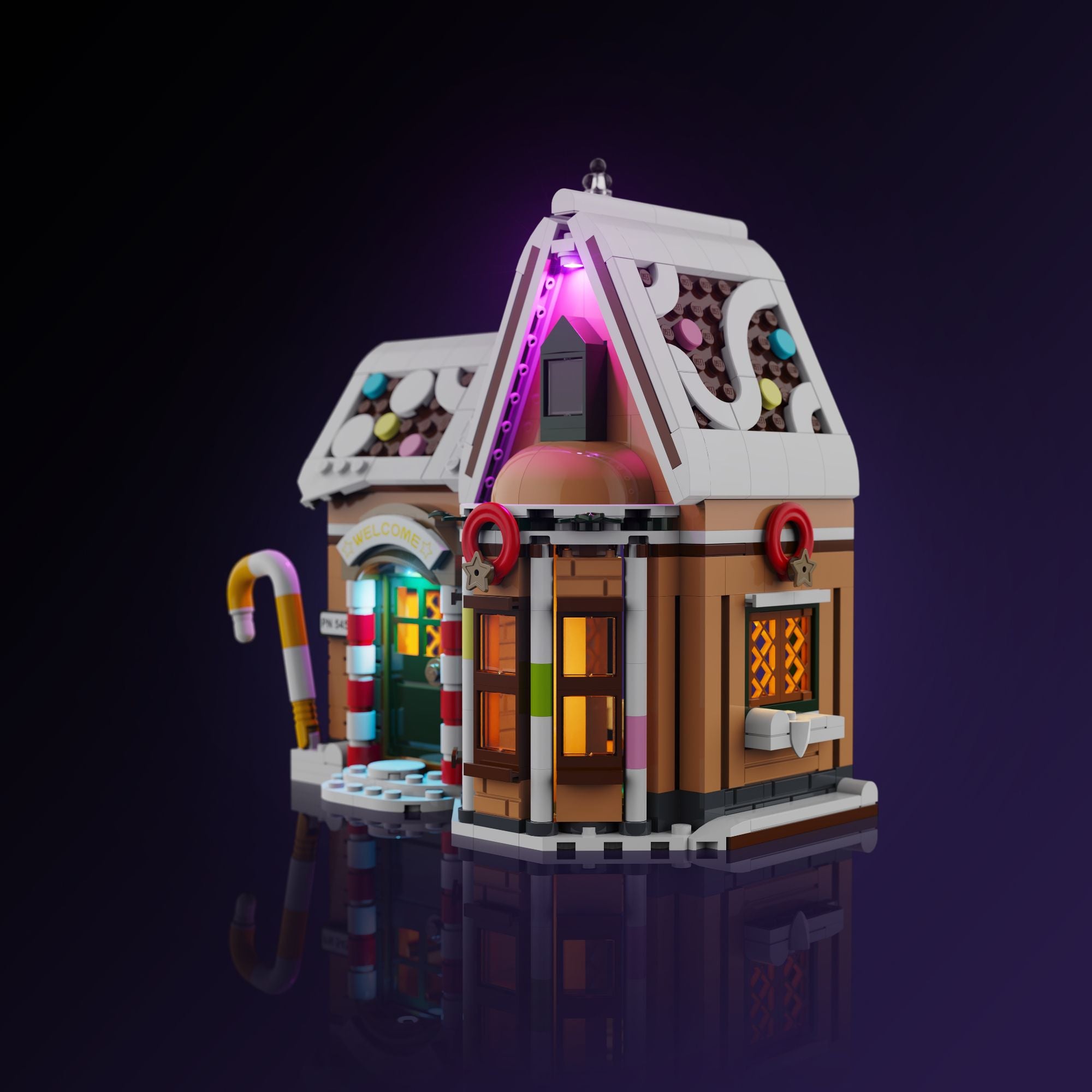 Light My Bricks™ Creations Gingerbread House #10003 | Custom