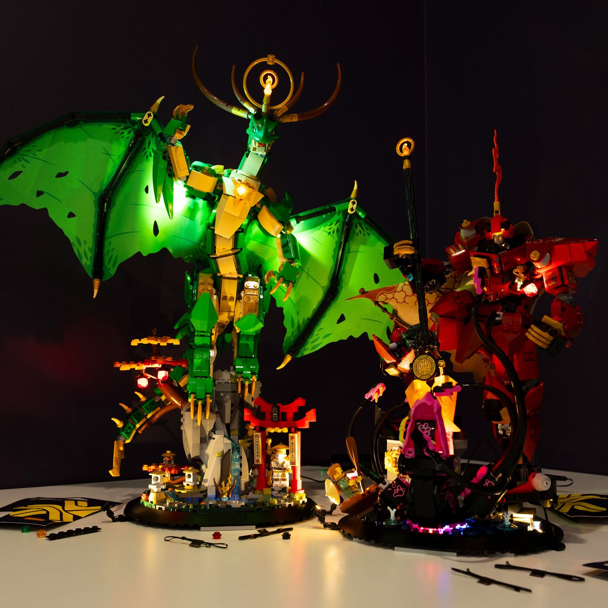 未開封 Dragon of Illumination ディスプレイセット BrickBling Light Kit for LEGO Disney Maleficent's Dragon Form 43240