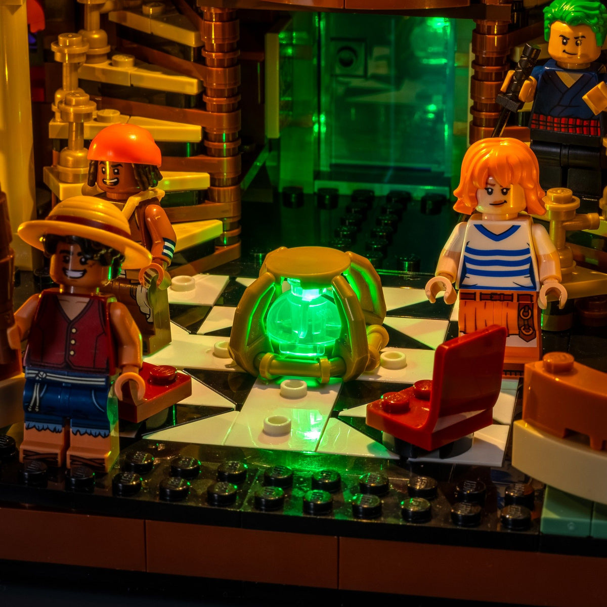 Grün leuchtendes Herzstück im LEGO® ONE PIECE Baratié