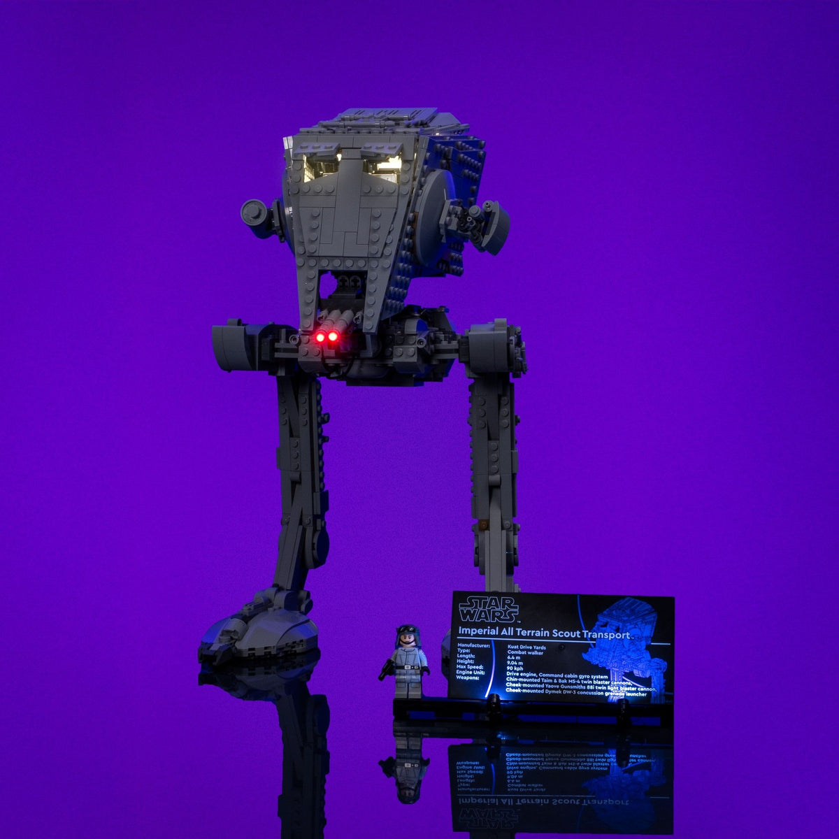 LEGO® Star Wars Le marcheur AT-ST illuminé avec son socle de présentation