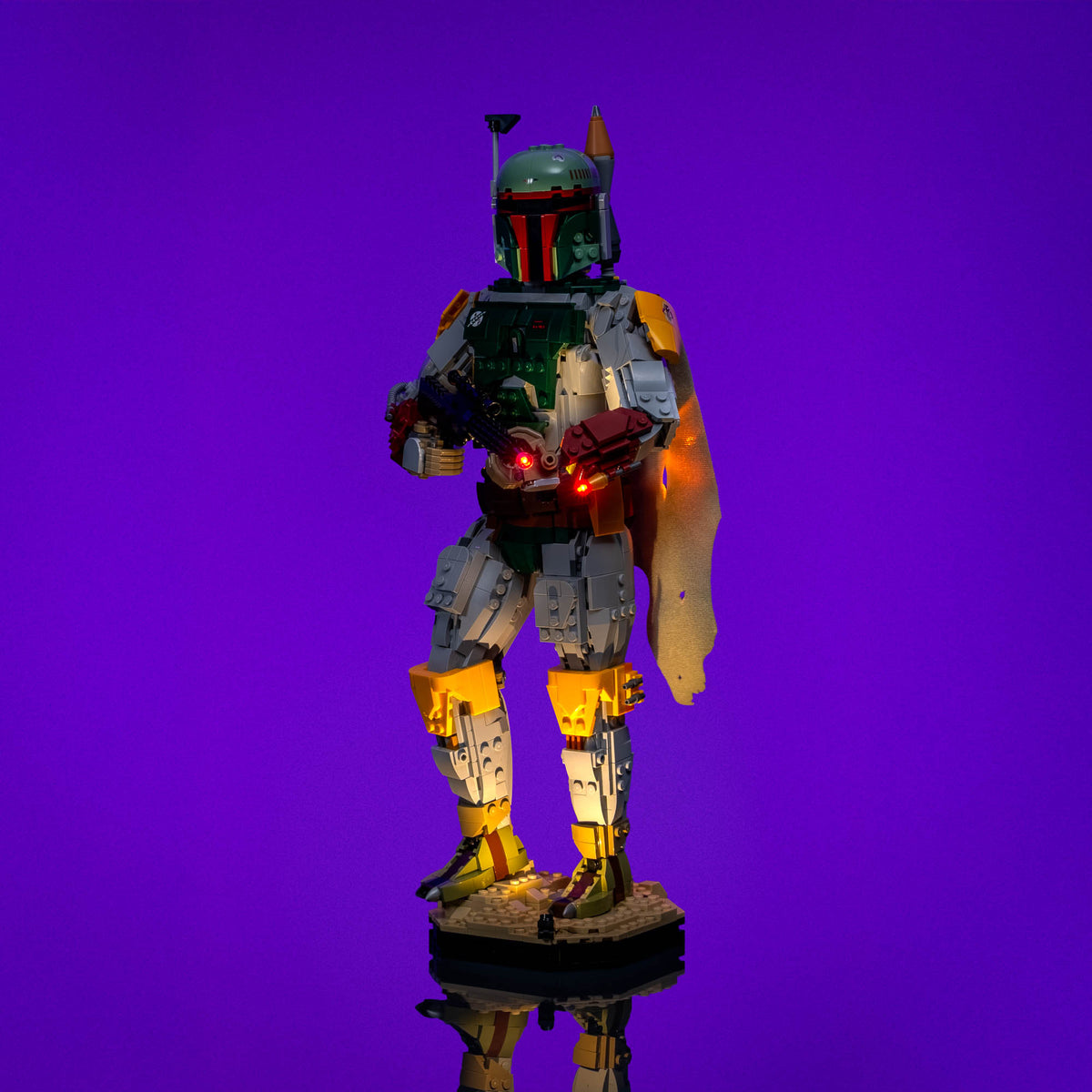 LEGO® Star Wars Boba Fett illuminato in una posa dinamica