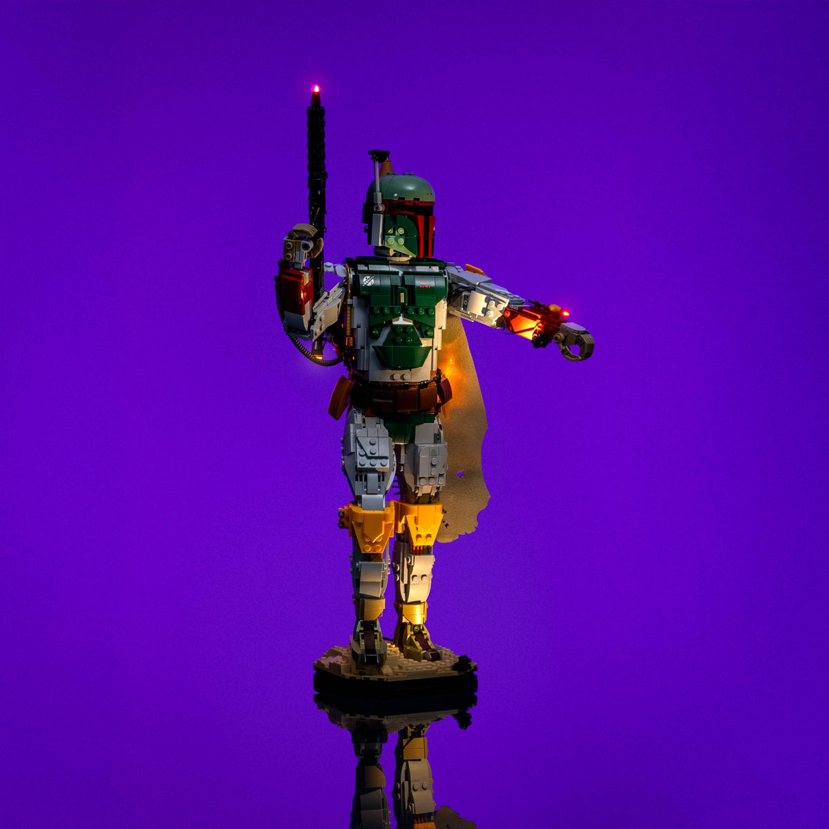 LEGO® Star Wars Boba Fett illuminato con faretti bianco caldo