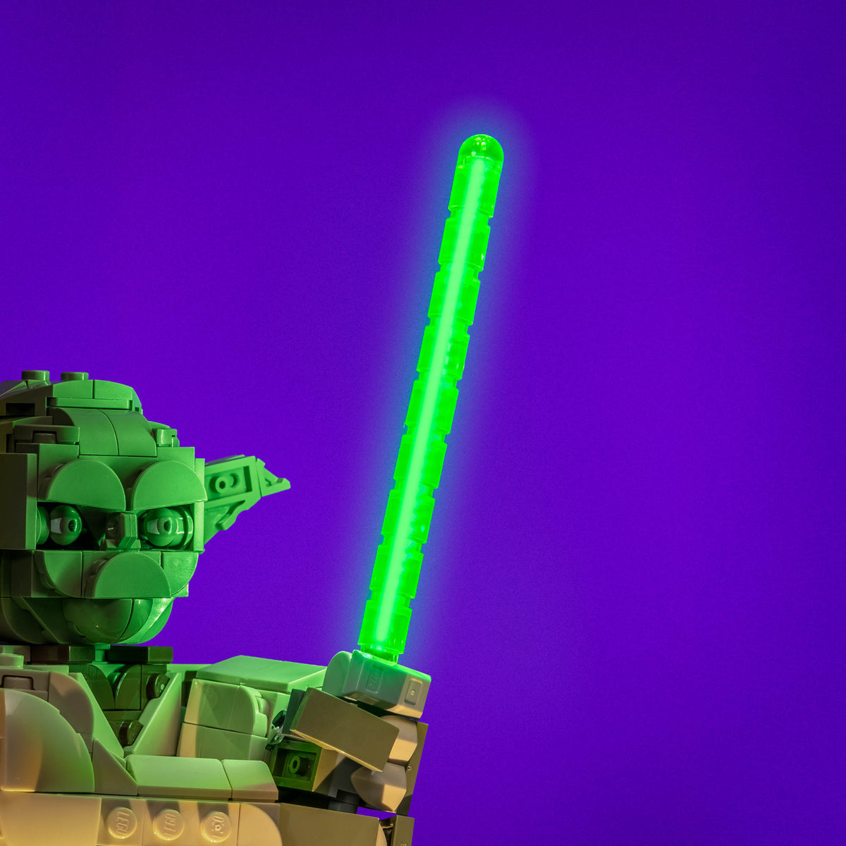 Spada laser illuminata e retrattile del Busto di Yoda
