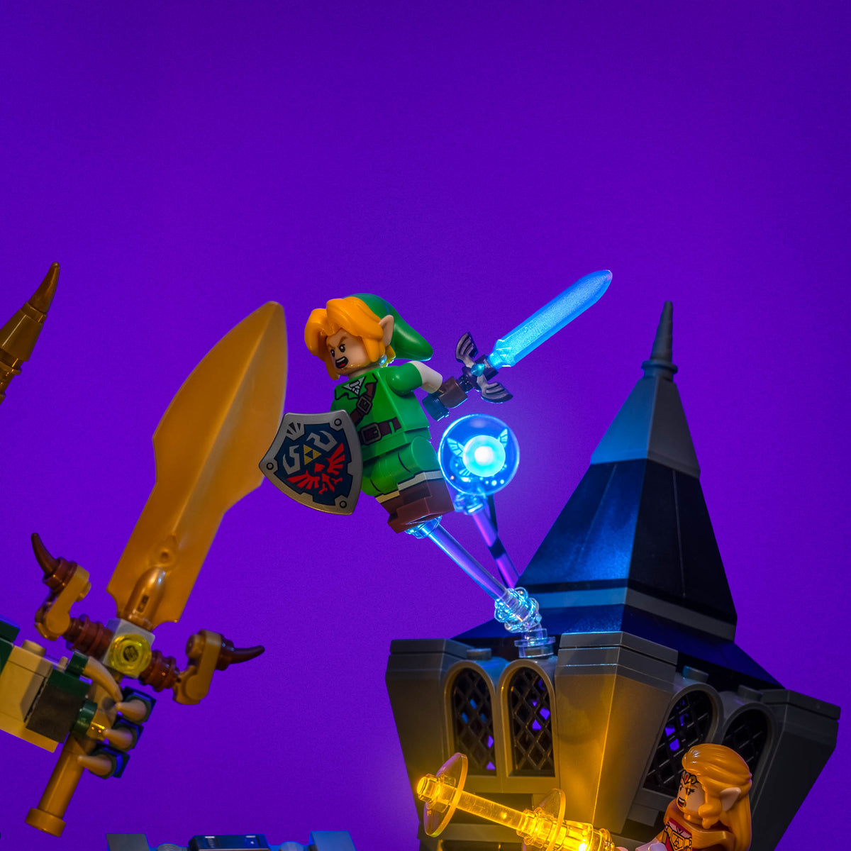 Link, Zelda e Navi valorizzati da un’illuminazione individuale