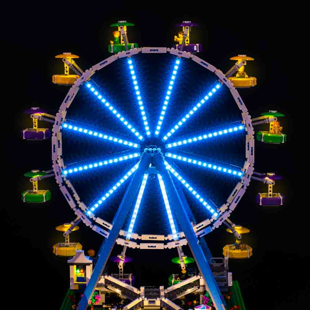 LEGO Ferris Wheel 2.0 #10247 Kit – Light My USA