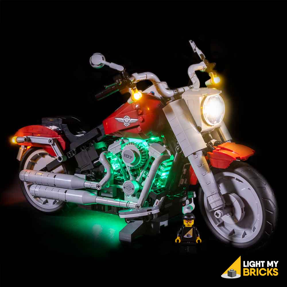 Tøj symaskine Countryside LEGO® Harley Davidson Fatboy 10269 Light Kit – Light My Bricks USA