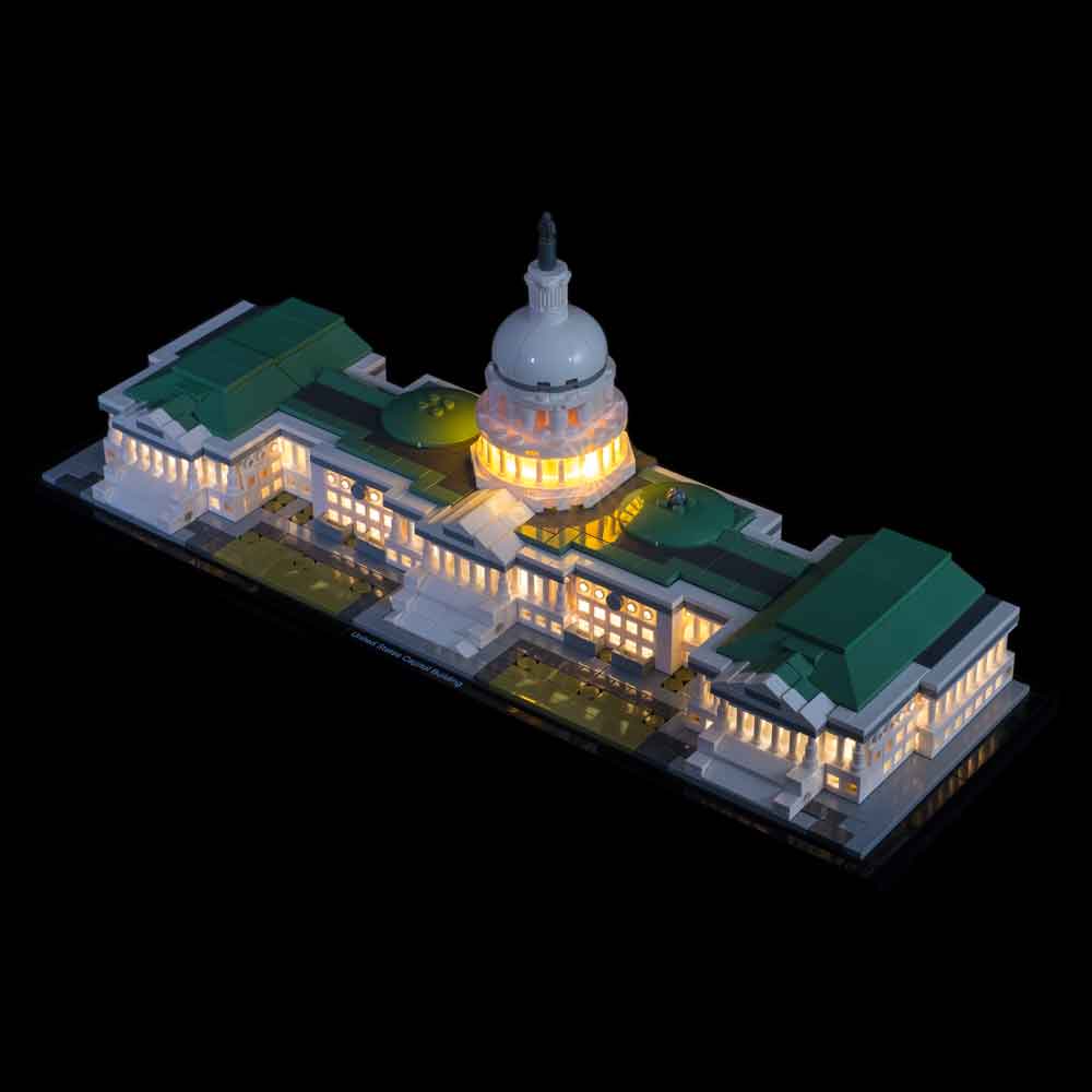 tilbagemeldinger Dwelling Lavet af LEGO® United States Capitol Building #21030 Light Kit – Light My Bricks USA