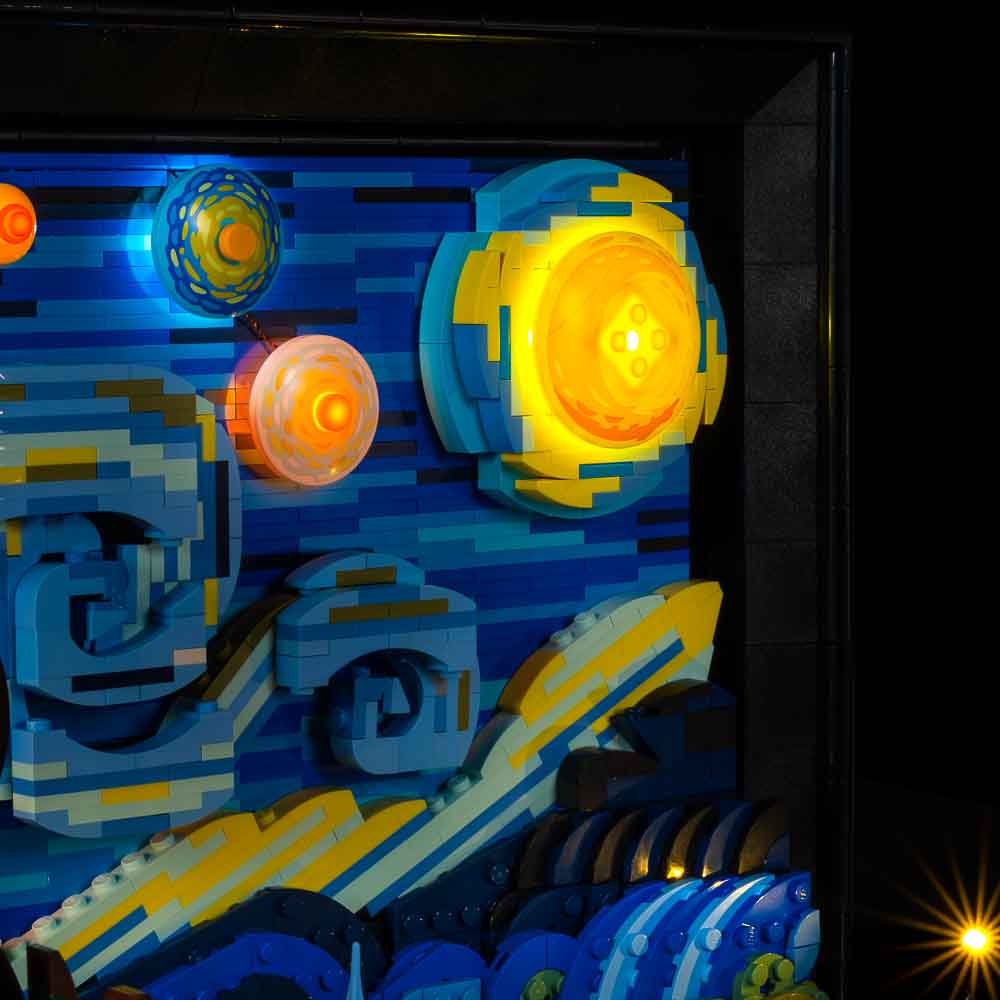Light My Bricks LEGO LEGO Vincent Van Gogh - The Starry Night #21333 Light  Kit(LEGO Set Are Not Included )