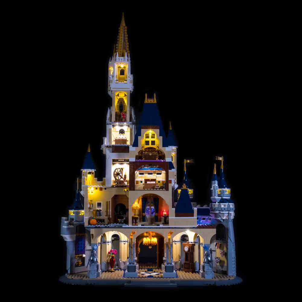 Magical Lego Disney Castle with 10,000 Bricks and LED Lights