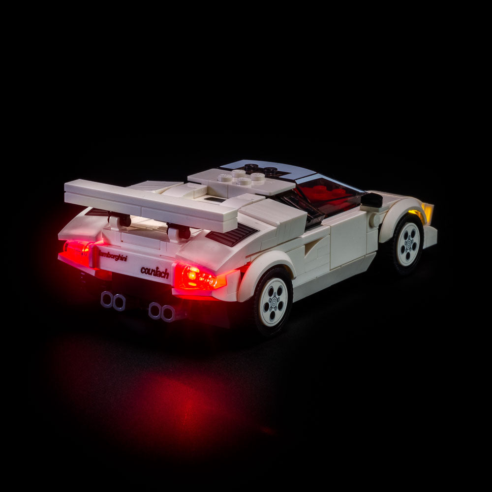 sti blæse hul hvid LEGO Speed Champions Lamborghini Countach #76908 Light Kit – Light My  Bricks USA